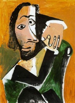 seated man holding a branch Painting - Man seated 2 1971 Pablo Picasso